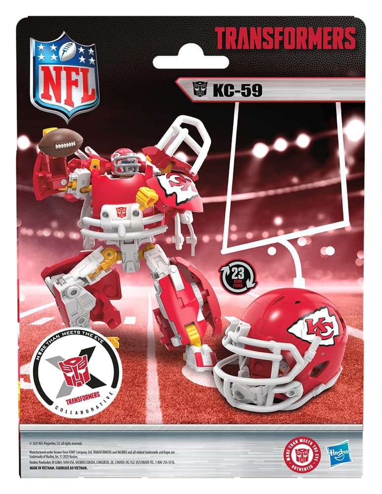 🧪 LAB | SU ORDINAZIONE Transformers x NFL Action Figure Kansas City Chiefs: KC-59 14 cm