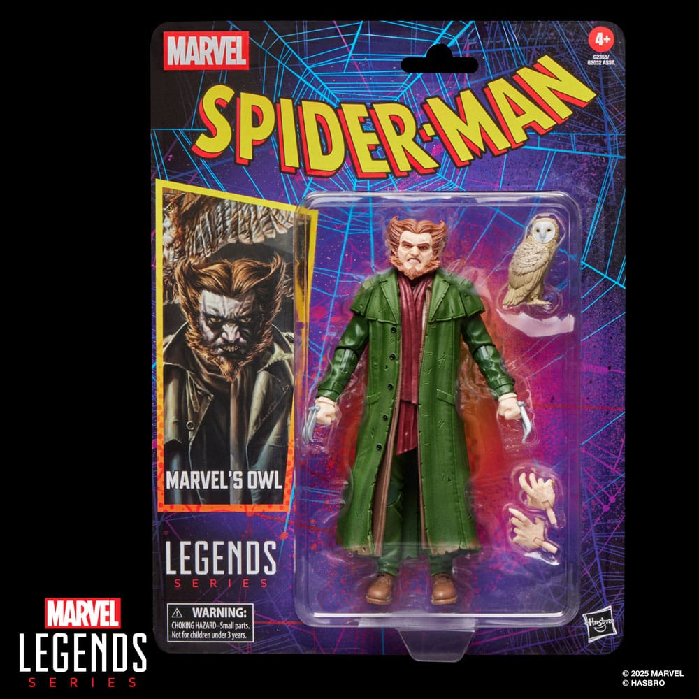 🧪 LAB | SU ORDINAZIONE Spider-Man Marvel Legends Retro Action Figure Marvel's Owl 15 cm