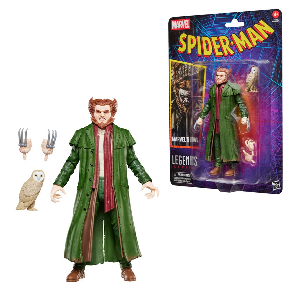 🧪 LAB | SU ORDINAZIONE Spider-Man Marvel Legends Retro Action Figure Marvel's Owl 15 cm