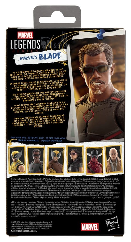 🧪 LAB | SU ORDINAZIONE Deadpool & Wolverine Marvel Legends Action Figure Marvel's Blade 15 cm