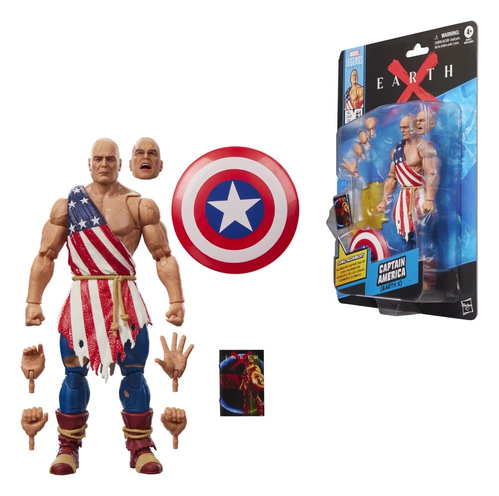 🧪 LAB | PREORDINE+ 02/2027 Earth X Marvel Legends Action Figure Captain America 15 cm