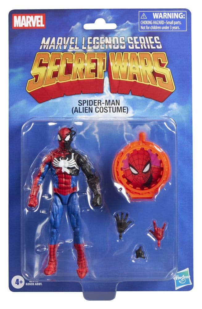 🧪 LAB | SU ORDINAZIONE Secret Wars Marvel Legends Action Figure Spider-Man (Alien Costume) 15 cm