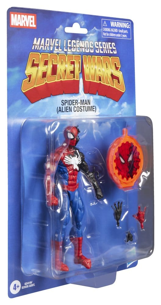 🧪 LAB | SU ORDINAZIONE Secret Wars Marvel Legends Action Figure Spider-Man (Alien Costume) 15 cm