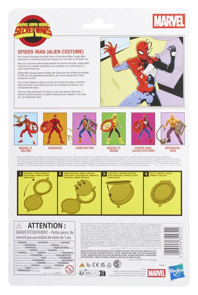 🧪 LAB | SU ORDINAZIONE Secret Wars Marvel Legends Action Figure Spider-Man (Alien Costume) 15 cm
