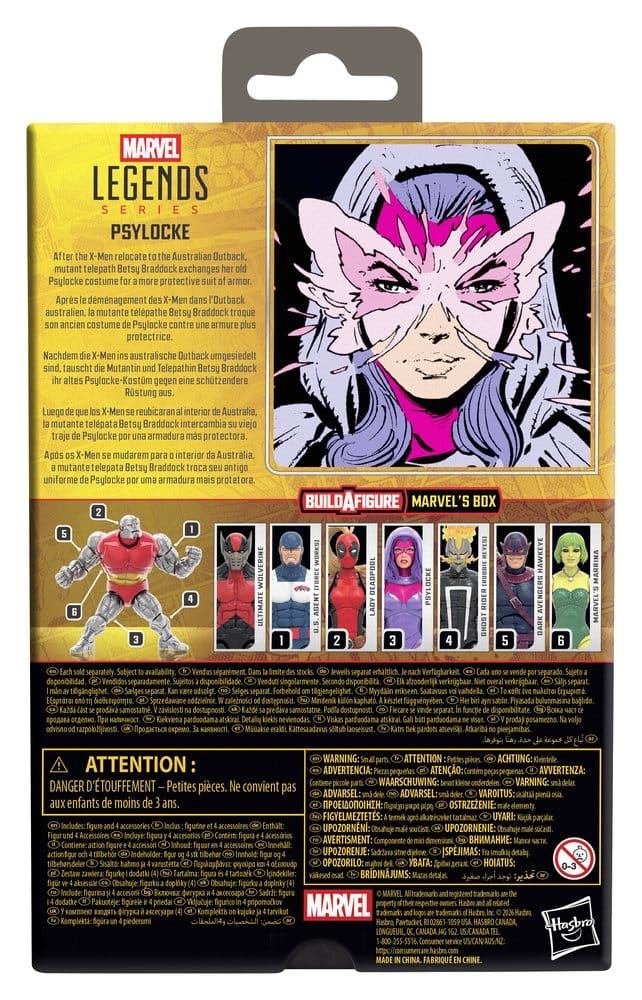 🧪 LAB | SU ORDINAZIONE Marvel Legends Action Figure Psylocke (BAF: Marvel's Box) 15 cm