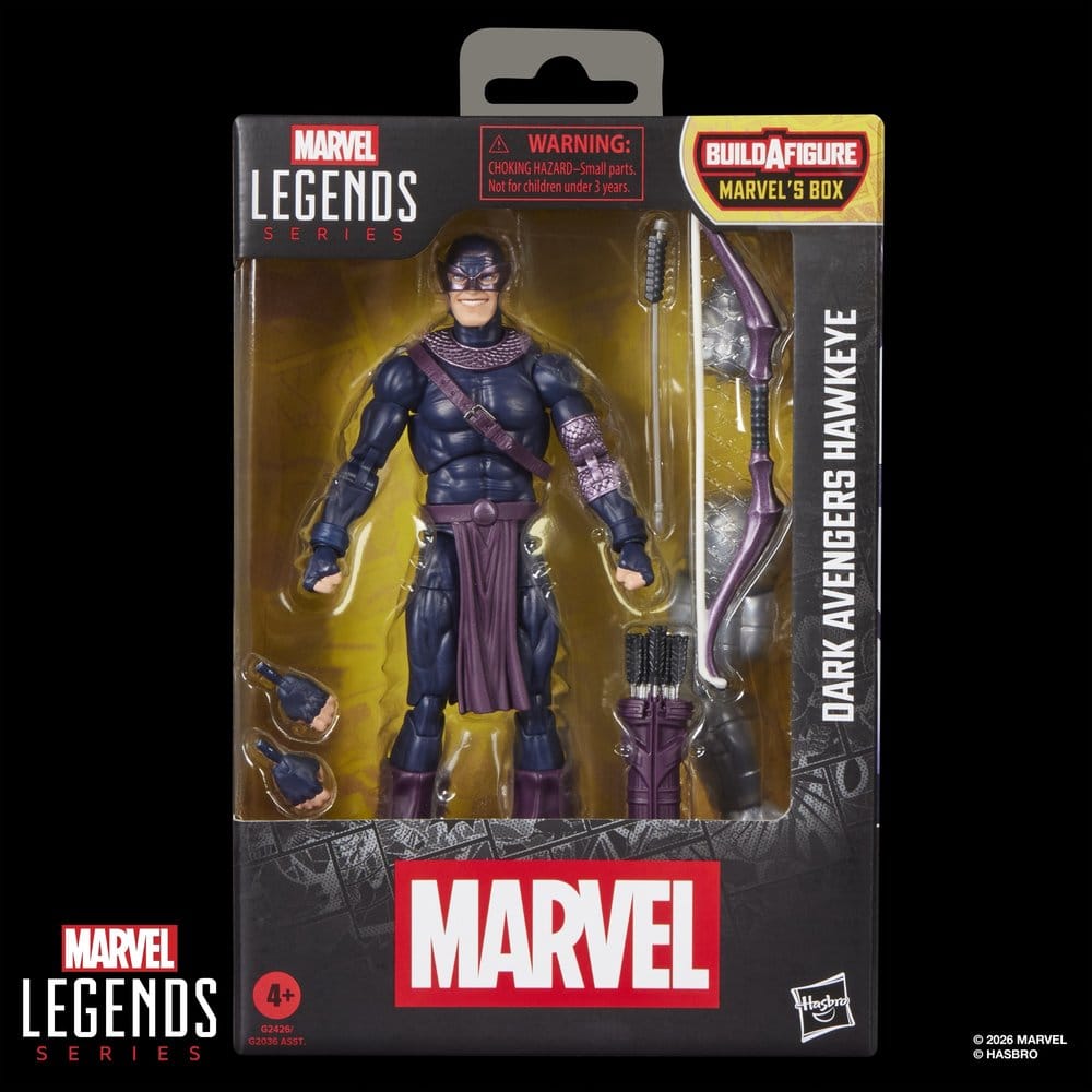 🧪 LAB | SU ORDINAZIONE Marvel Legends Action Figure Dark Avengers Hawkeye (BAF: Marvel's Box) 15 cm