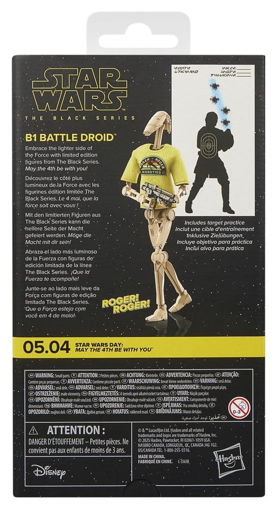 🧪 LAB | SU ORDINAZIONE Star Wars Black Series Action Figure B1 Battle Droid May the 4th Be With You 15 cm