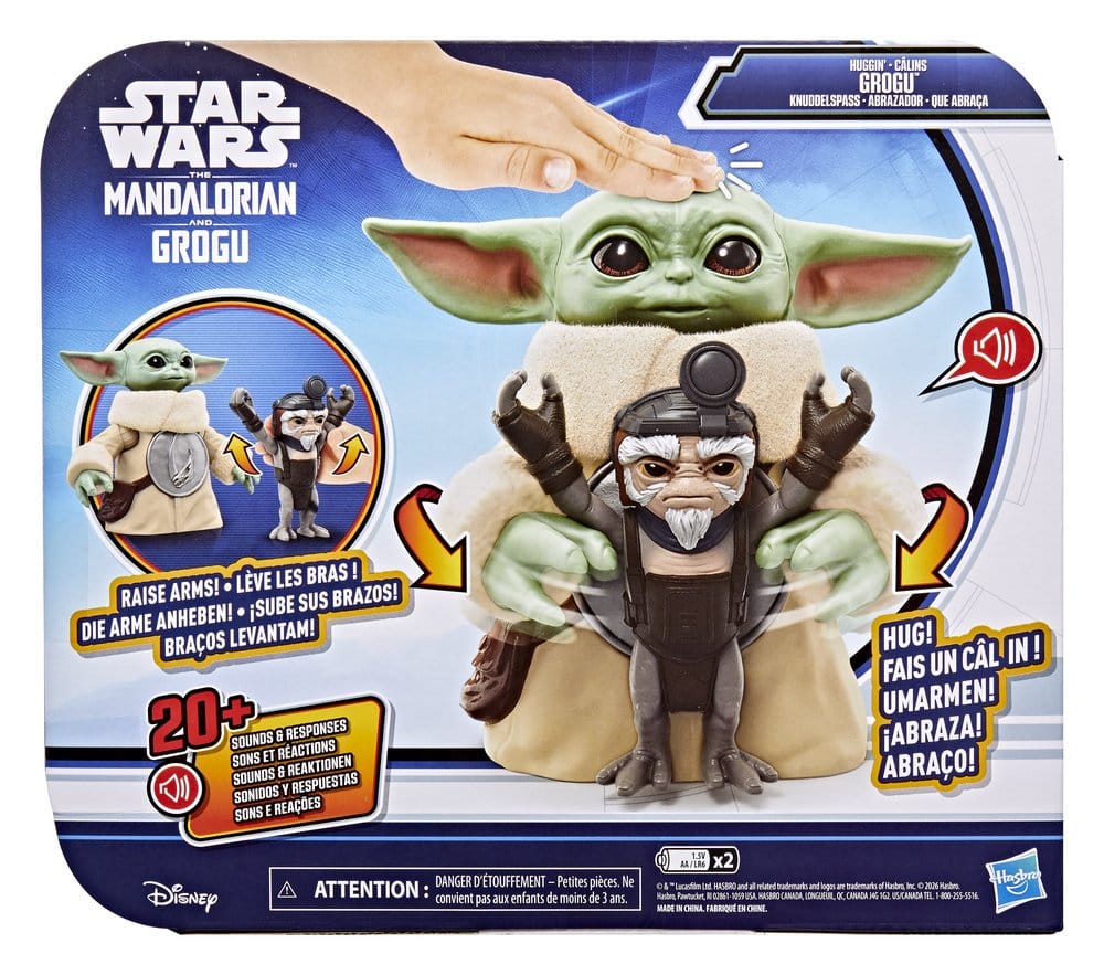 🧪 LAB | SU ORDINAZIONE Star Wars: The Mandalorian & Grogu Electronic Action Figure Huggin' Grogu & Anzellan 17 cm