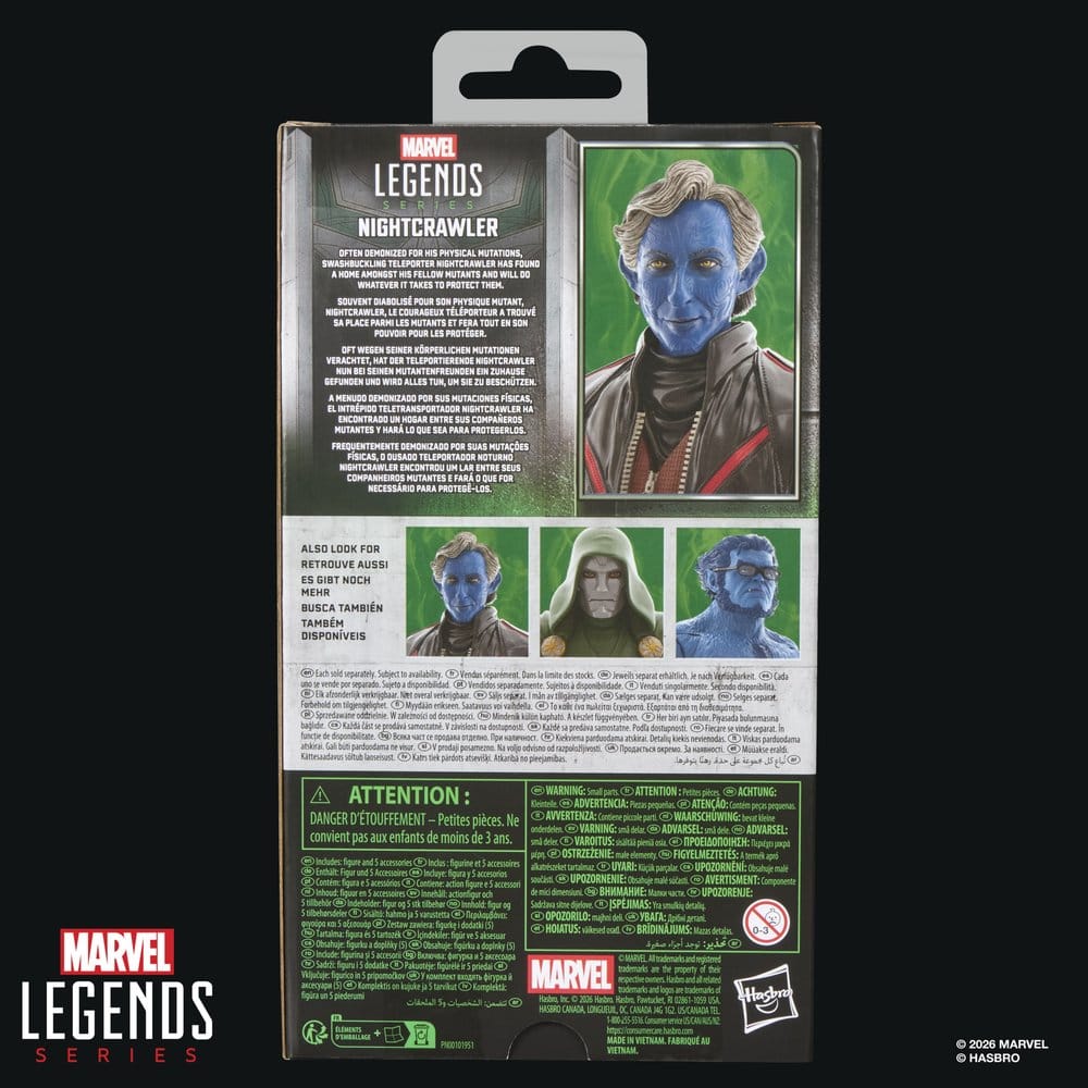 🧪 LAB | PREORDINE+ 05/2027 Avengers: Doomsday Marvel Legends Action Figure Nightcrawler 15 cm