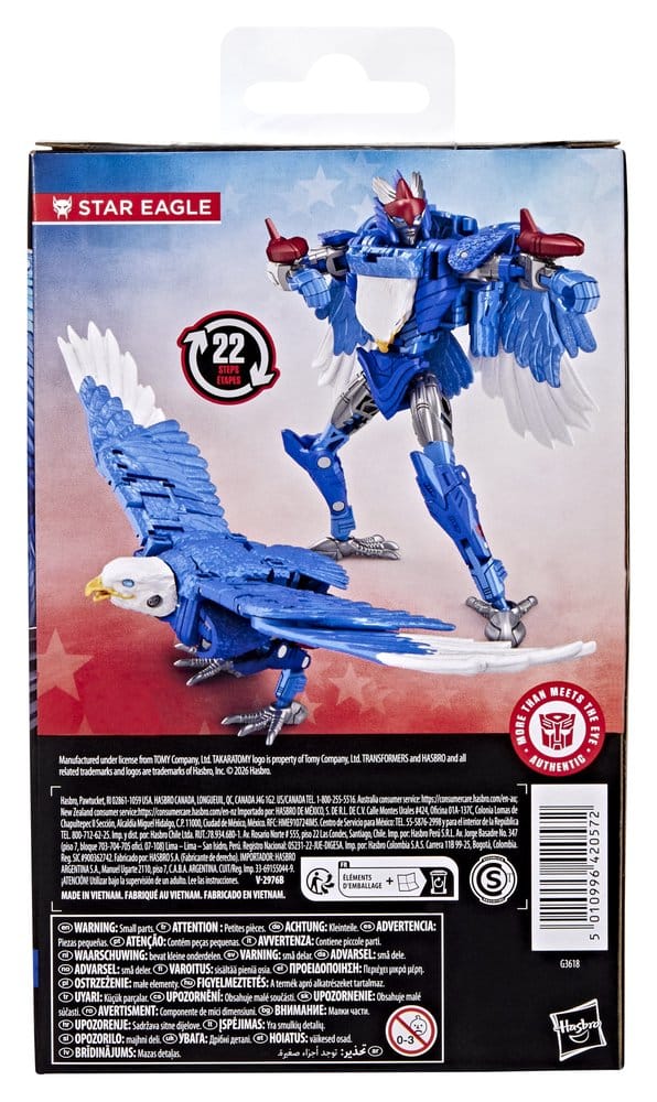 🧪 LAB | SU ORDINAZIONE Transformers Deluxe Class Action Figure Star Eagle 11 cm