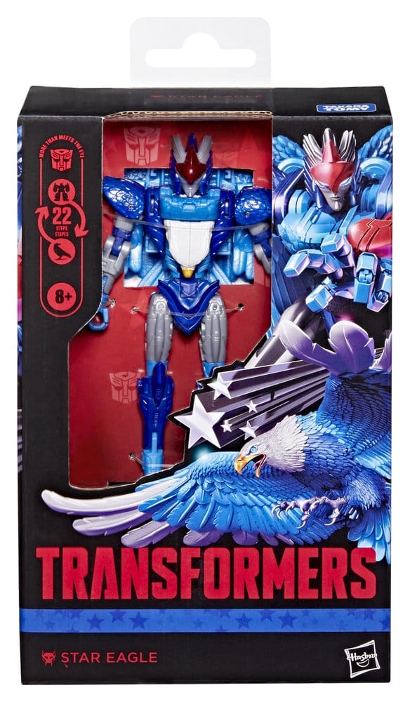 🧪 LAB | SU ORDINAZIONE Transformers Deluxe Class Action Figure Star Eagle 11 cm