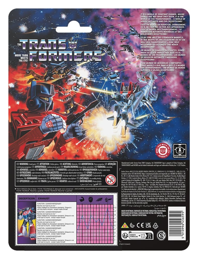 🧪 LAB | PREORDINE+ 05/2027 Transformers Retro G1 Action Figure Decepticon Exhaust 13 cm