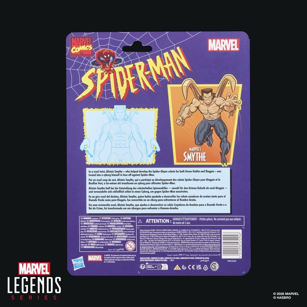 🧪 LAB | PREORDINE+ 02/2027 Spider-Man Marvel Legends Action Figure Marvel's Smythe 15 cm