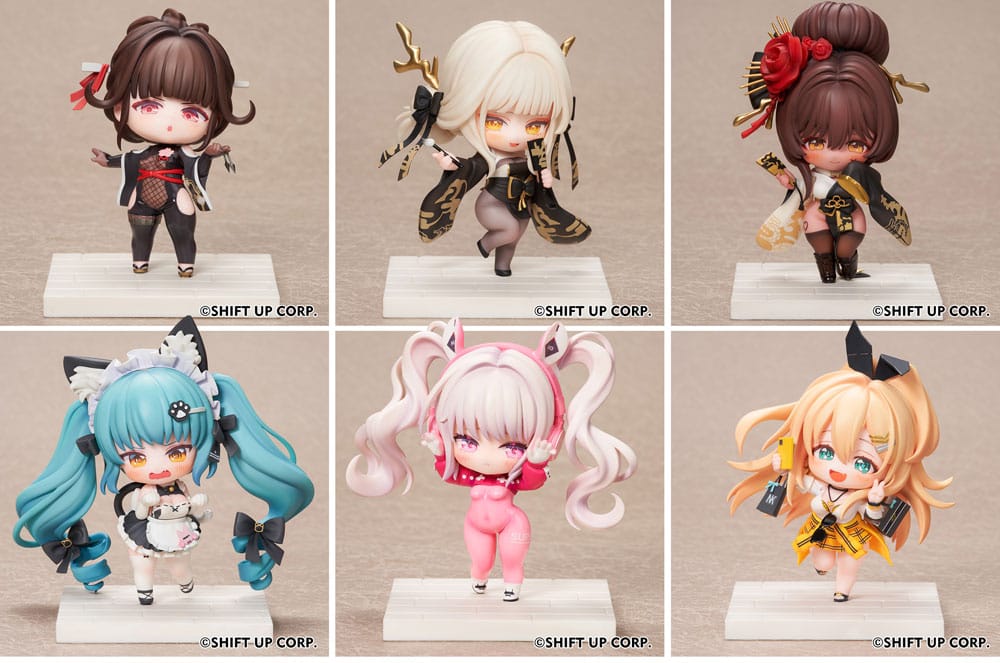 SU ORDINAZIONE Goddess of Victory: Nikke SAC Series Mini Figures 6-Pack Chibi 10 cm *PREZZO SPECIALE*