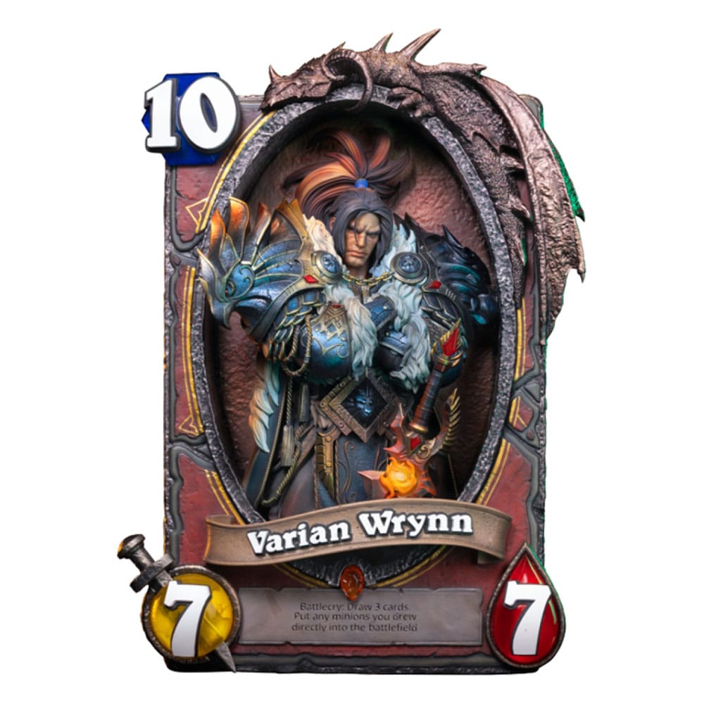 🧪 LAB | SU ORDINAZIONE Hearthstone 3D Art Frame Statue Varian Wrynn 31 cm