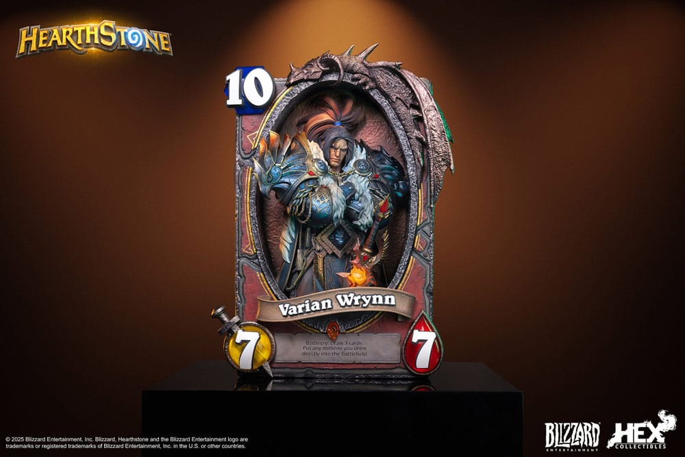 🧪 LAB | SU ORDINAZIONE Hearthstone 3D Art Frame Statue Varian Wrynn 31 cm