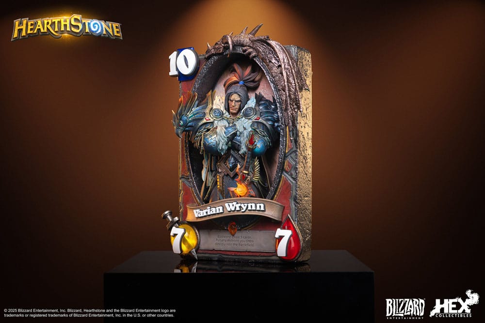 🧪 LAB | SU ORDINAZIONE Hearthstone 3D Art Frame Statue Varian Wrynn 31 cm
