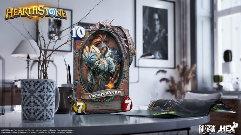 🧪 LAB | SU ORDINAZIONE Hearthstone 3D Art Frame Statue Varian Wrynn 31 cm