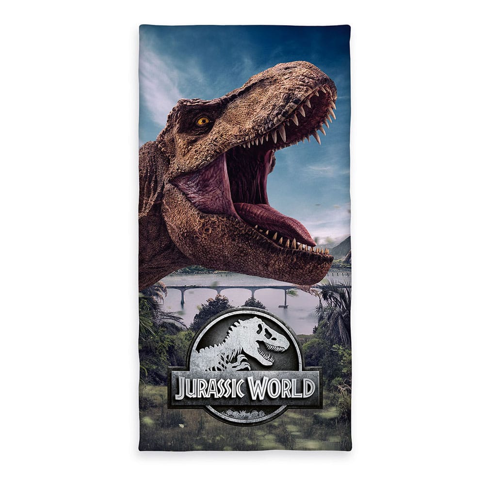 Auf Bestellung gefertigtes Jurassic World Velourshandtuch 75 x 150 cm