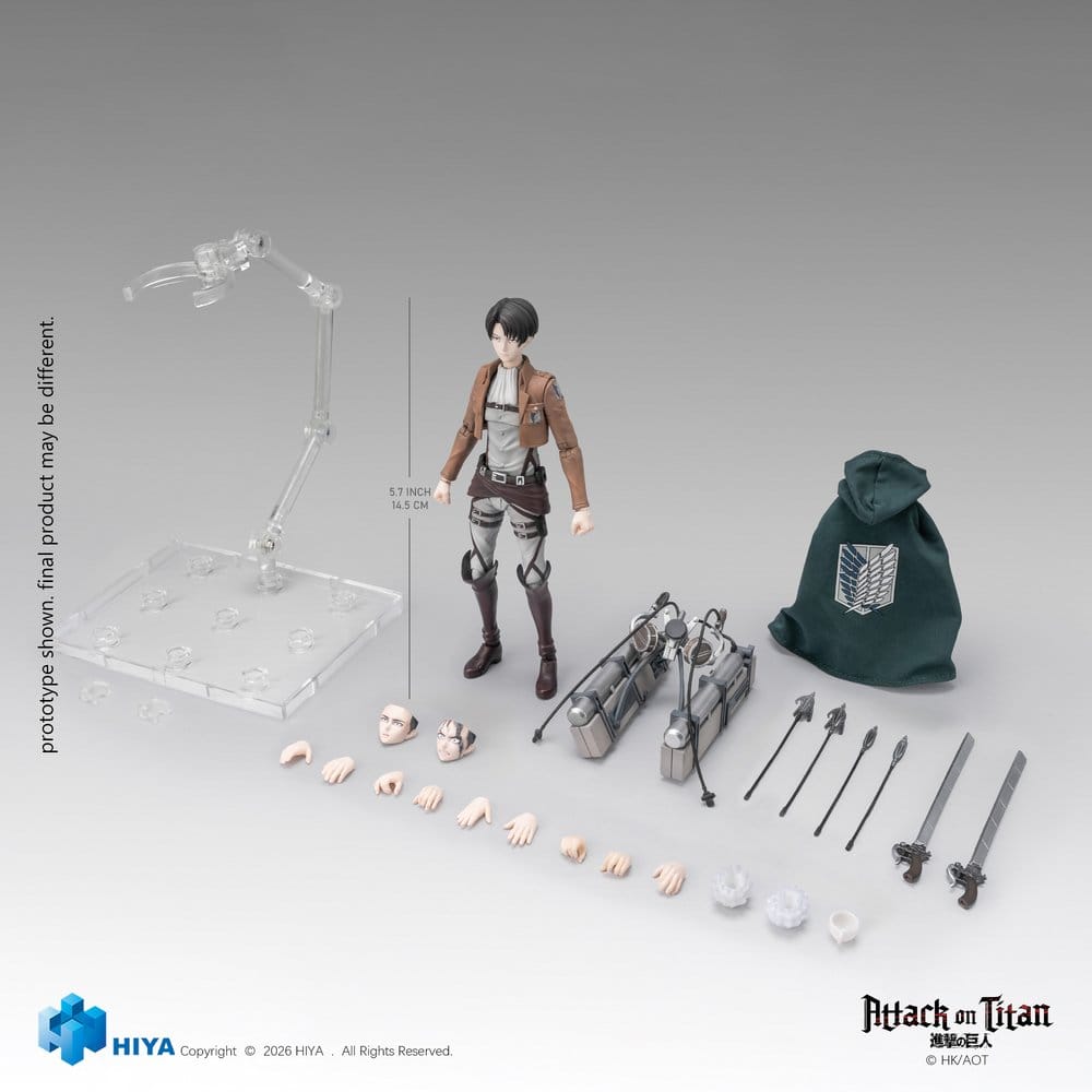 🧪 LAB | PREORDINE+ 03/2028 Attack on Titan Exquisite Basic Series Action Figure 1/12 Levi Ackerman 15 cm