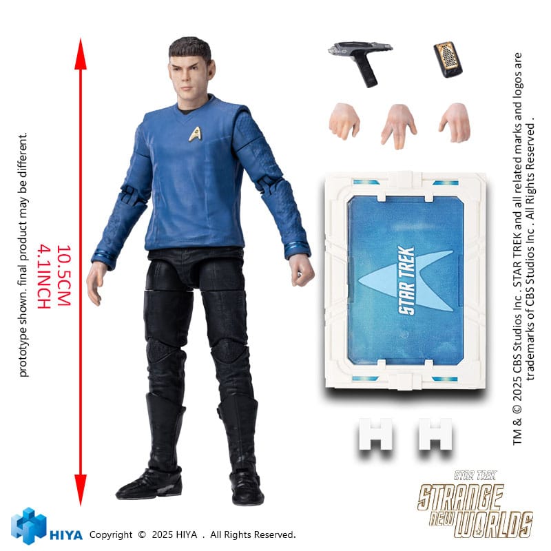 🧪 LAB | SU ORDINAZIONE Star Trek Strange New Worlds Exquisite Mini Series  Actionfigur 1/18 Spock 11 cm