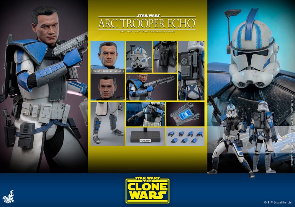 🧪 LAB | SU ORDINAZIONE Star Wars: The Clone Wars Action Figure 1/6 Arc Trooper Echo 30 cm