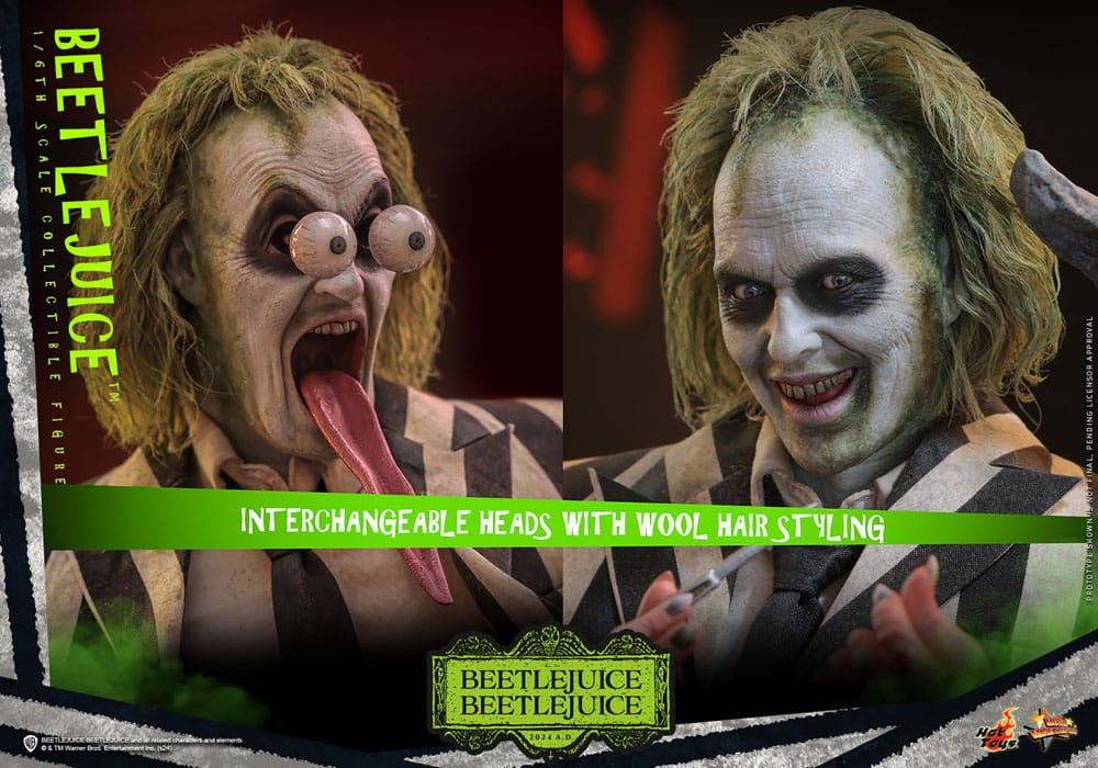 🧪 LAB | SU ORDINAZIONE Beetlejuice Beetlejuice Movie Masterpiece Action Figure 1/6 Beetlejuice 30 cm