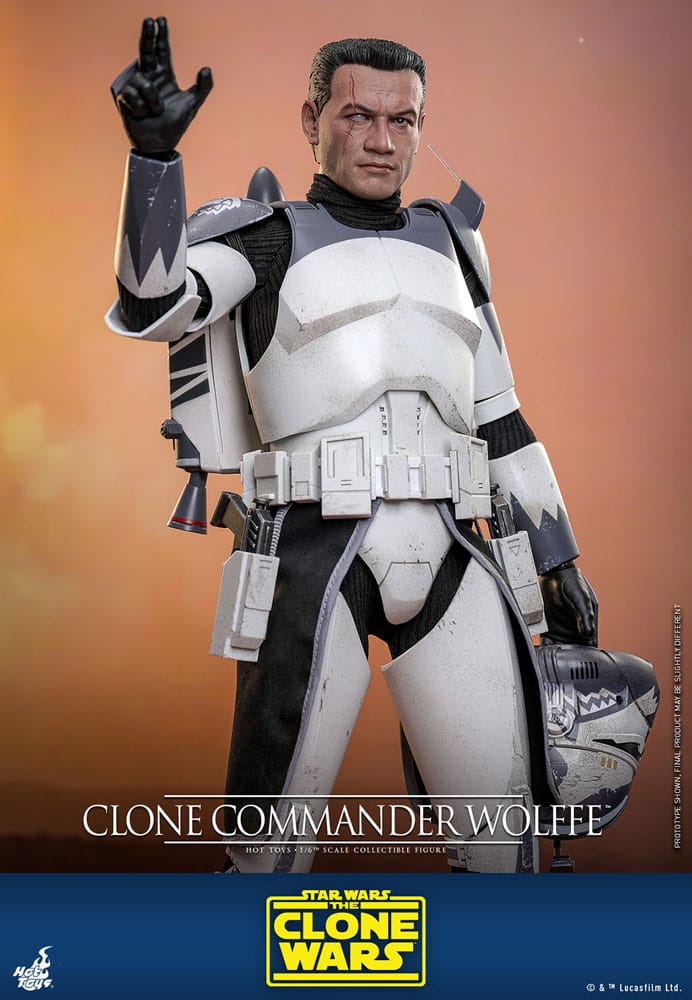 🧪 LAB | SU ORDINAZIONE Star Wars: The Clone Wars Action Figure 1/6 Clone Commander Wolffe 30 cm