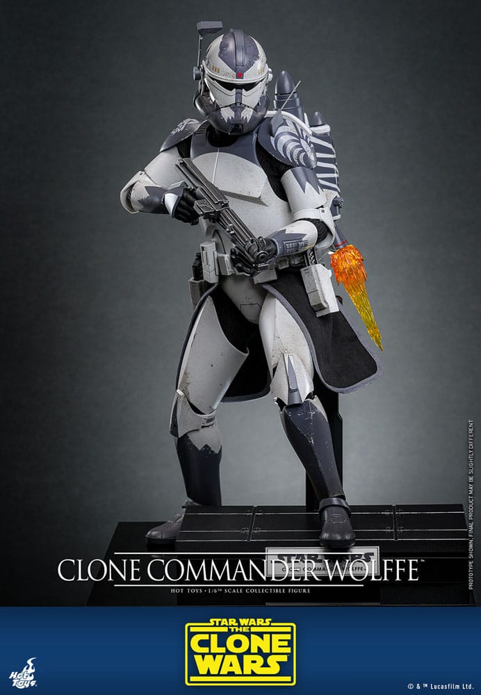🧪 LAB | SU ORDINAZIONE Star Wars: The Clone Wars Action Figure 1/6 Clone Commander Wolffe 30 cm