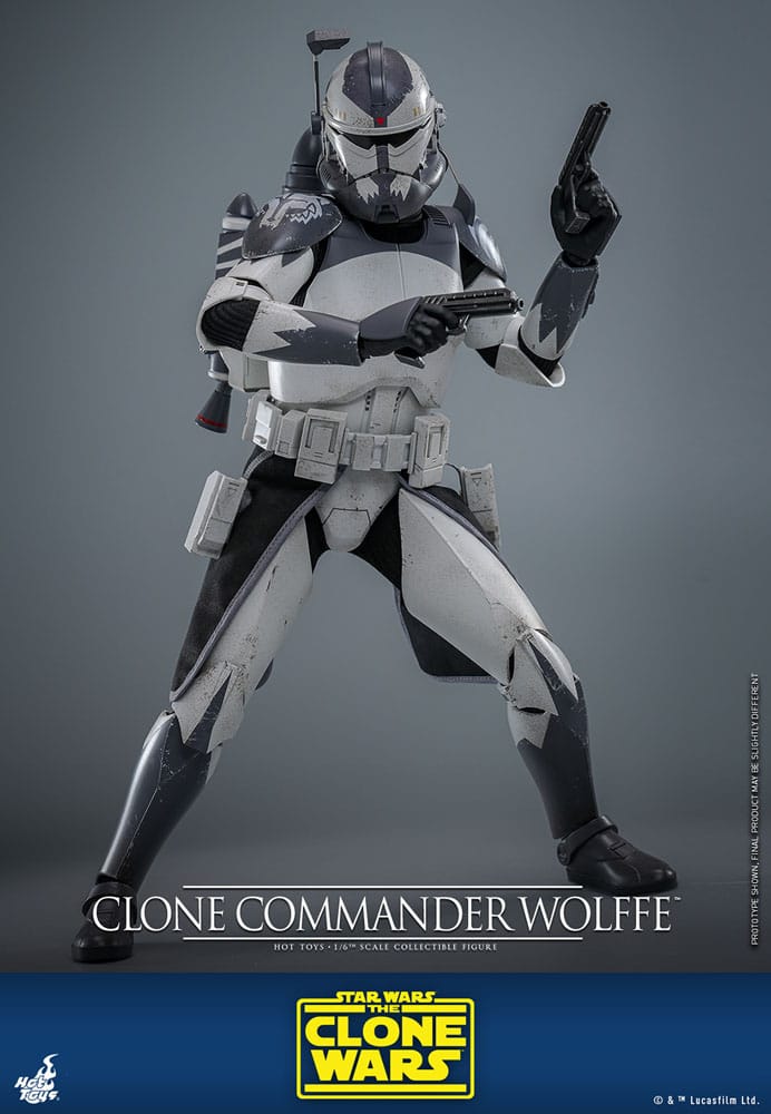 🧪 LAB | SU ORDINAZIONE Star Wars: The Clone Wars Action Figure 1/6 Clone Commander Wolffe 30 cm