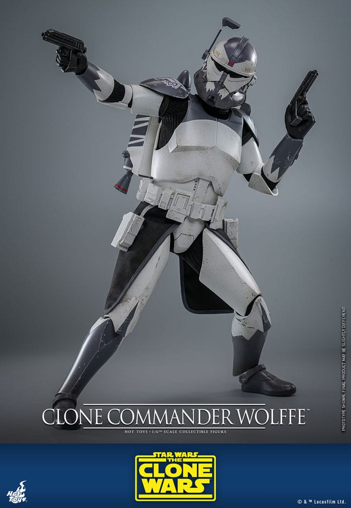 🧪 LAB | SU ORDINAZIONE Star Wars: The Clone Wars Action Figure 1/6 Clone Commander Wolffe 30 cm