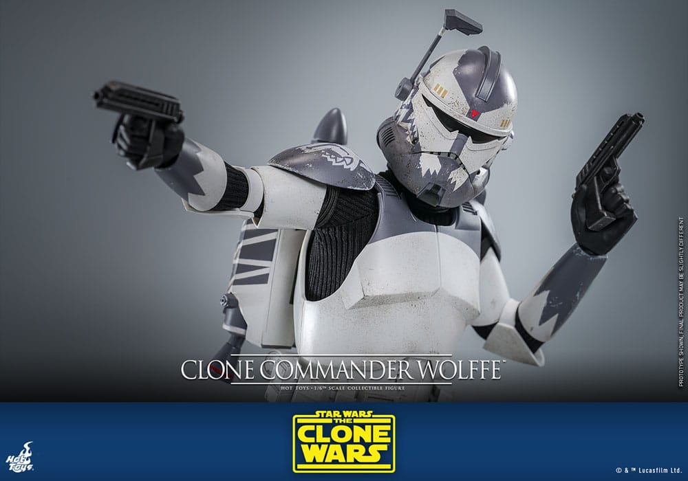 🧪 LAB | SU ORDINAZIONE Star Wars: The Clone Wars Action Figure 1/6 Clone Commander Wolffe 30 cm
