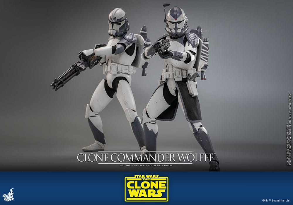 🧪 LAB | SU ORDINAZIONE Star Wars: The Clone Wars Action Figure 1/6 Clone Commander Wolffe 30 cm