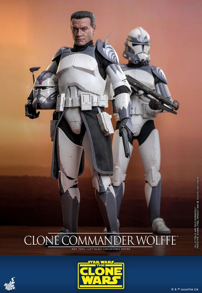 🧪 LAB | SU ORDINAZIONE Star Wars: The Clone Wars Action Figure 1/6 Clone Commander Wolffe 30 cm