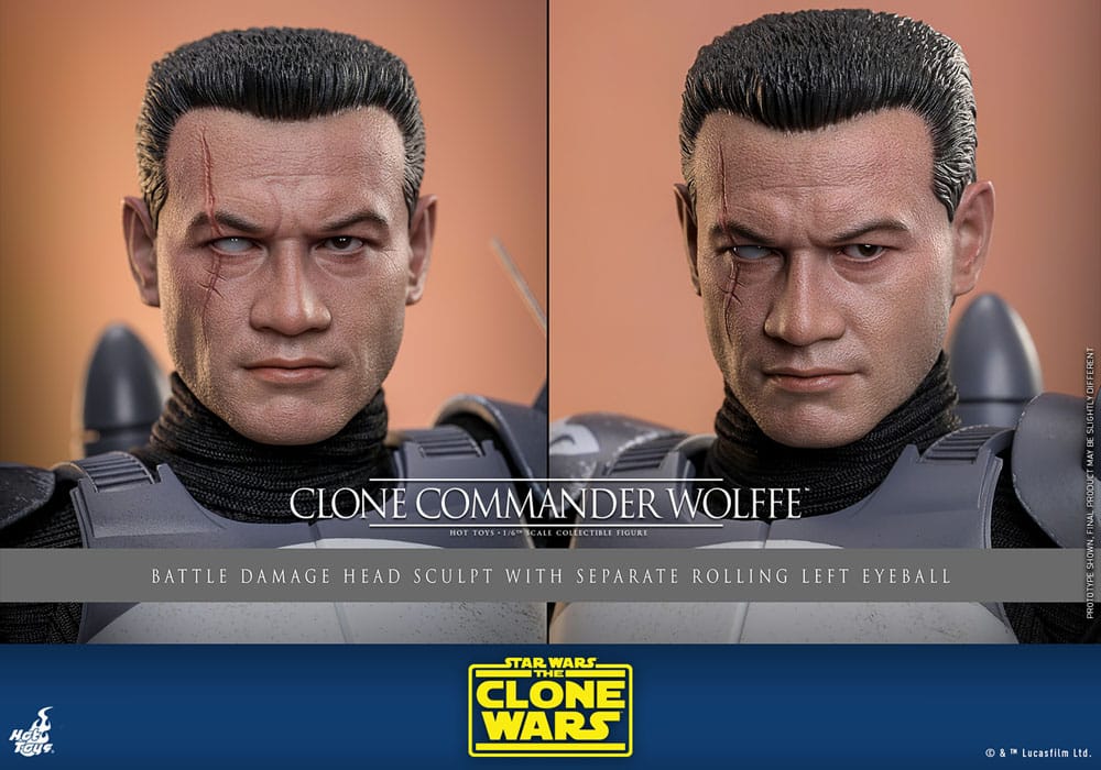 🧪 LAB | SU ORDINAZIONE Star Wars: The Clone Wars Action Figure 1/6 Clone Commander Wolffe 30 cm