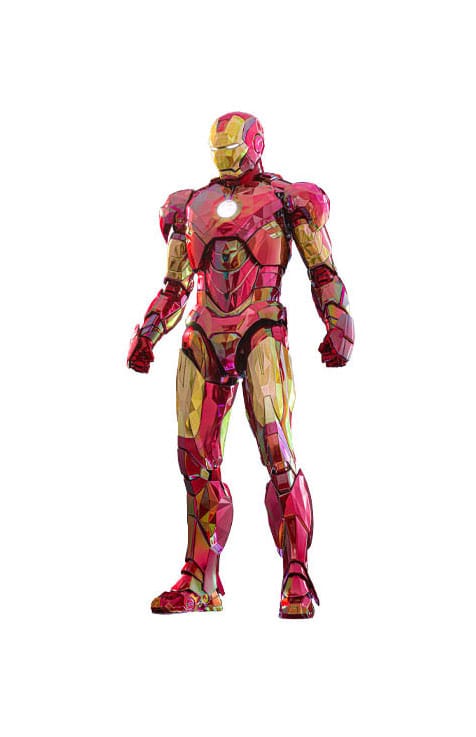 Auf Bestellung gefertigte Iron Man Movie Masterpiece Diecast-Actionfigur 1/6 Iron Man Mark VI (Fractal Armor) Hot Toys Exklusiv 33 cm