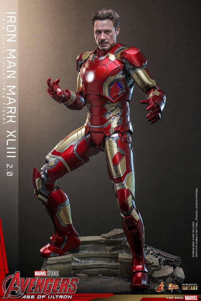 🧪 LAB | PREORDINE+ 07/2027 Avengers: Age of Ultron Movie Masterpiece Diecast Action Figure 1/6 Iron Man Mark XLIII (2.0) 32 cm