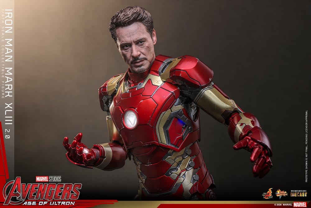 🧪 LAB | PREORDINE+ 07/2027 Avengers: Age of Ultron Movie Masterpiece Diecast Action Figure 1/6 Iron Man Mark XLIII (2.0) 32 cm