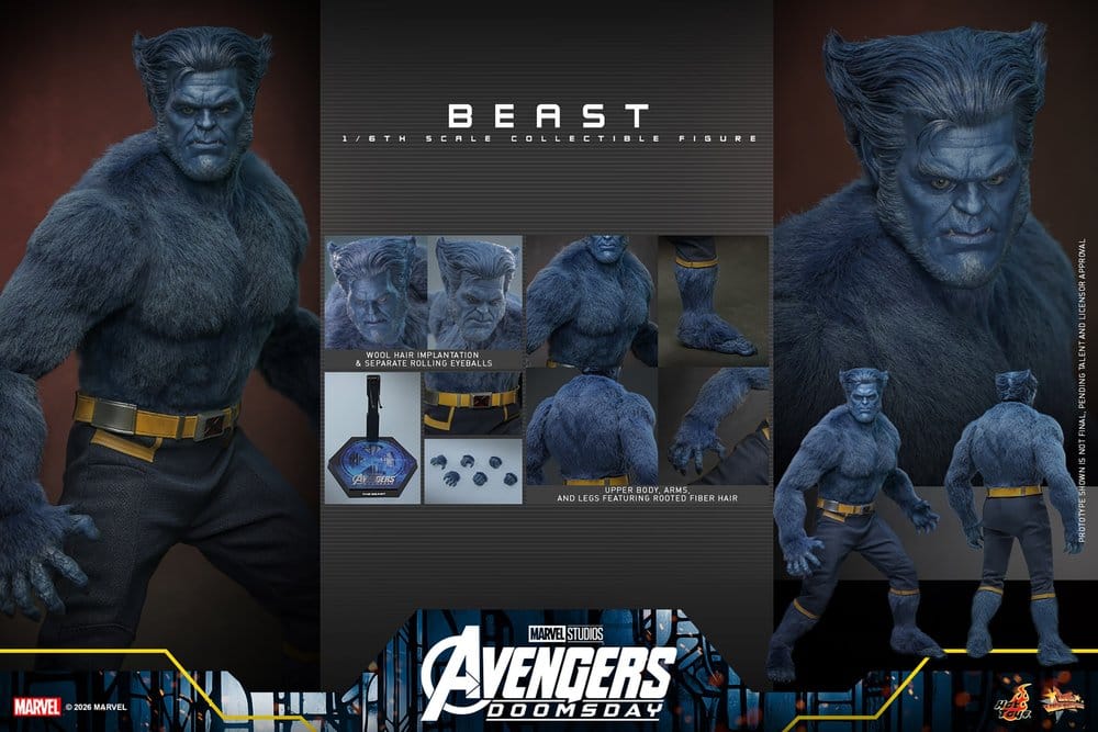 🧪 LAB | PREORDINE+ 12/2027 Marvel X-Men Movie Masterpiece Action Figure 1/6 Beast (Collector Edition) 33 cm