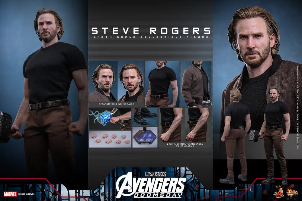 🧪 LAB | PREORDINE+ 12/2027 Marvel Avengers: Doomsday Movie Masterpiece Action Figure 1/6 Steve Rogers 31 cm