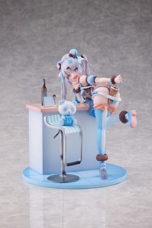 PREORDINE+ CHIUSO 02/2025 Original Character Statue 1/6 Blue Panda Coffee by Henriita 19 cm