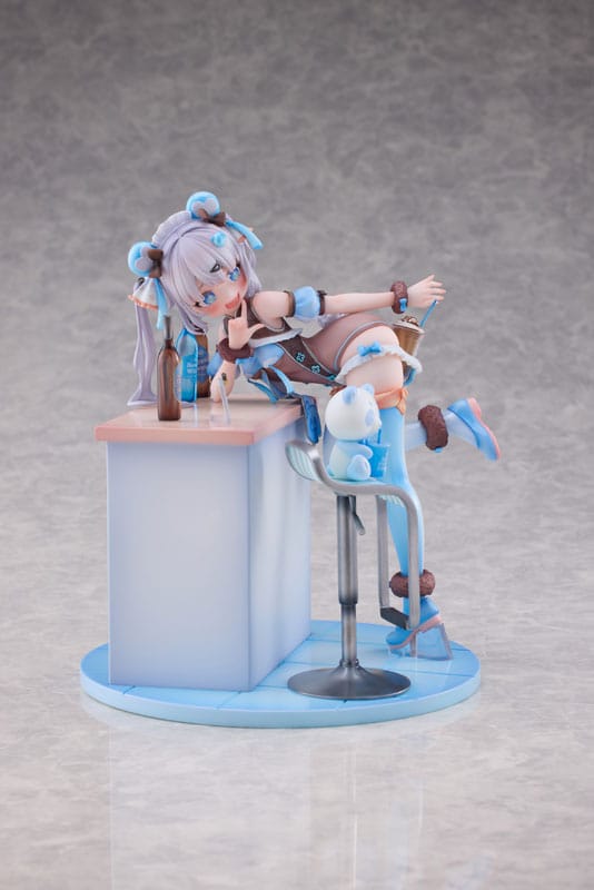PREORDINE+ CHIUSO 02/2025 Original Character Statue 1/6 Blue Panda Coffee by Henriita 19 cm