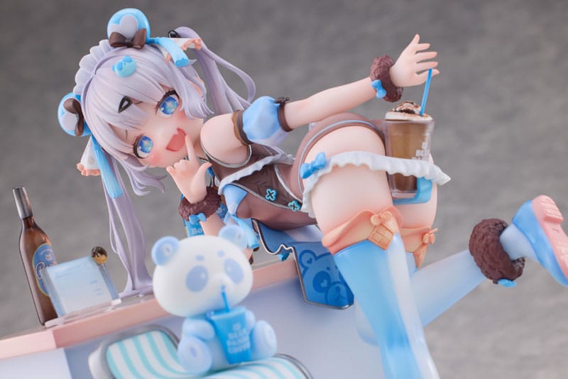 PREORDINE+ CHIUSO 02/2025 Original Character Statue 1/6 Blue Panda Coffee by Henriita 19 cm