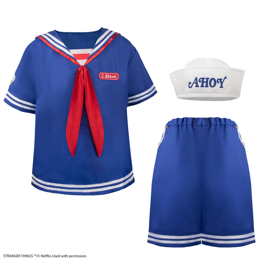 SU ORDINAZIONE Stranger Things: Scoops Ahoy Steve Costume