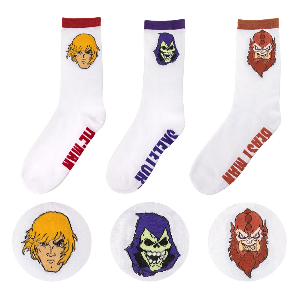 SU ORDINAZIONE Masters of the Universe - Revelation: He-Man & Skeletor & Beast Man Socks Set of 3 *PREZZO SPECIALE*