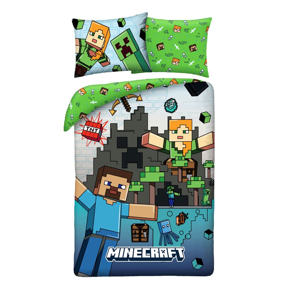 SU ORDINAZIONE Minecraft Duvet Set Ver. 7 140 x 200 cm / 70 x 90 cm