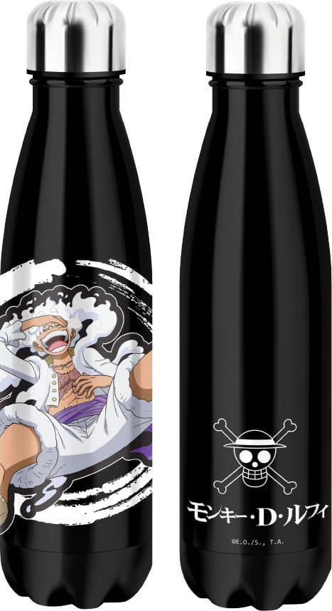 AUF BESTELLUNG HERGESTELLT One Piece Thermo-Wasserflasche Luffy Gear 5 Schwarz