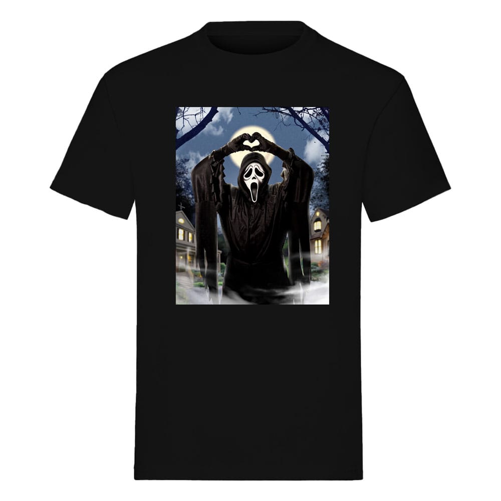 Scream T-Shirt mit Ghostface-Herzen, Größe S, auf Bestellung gefertigt
