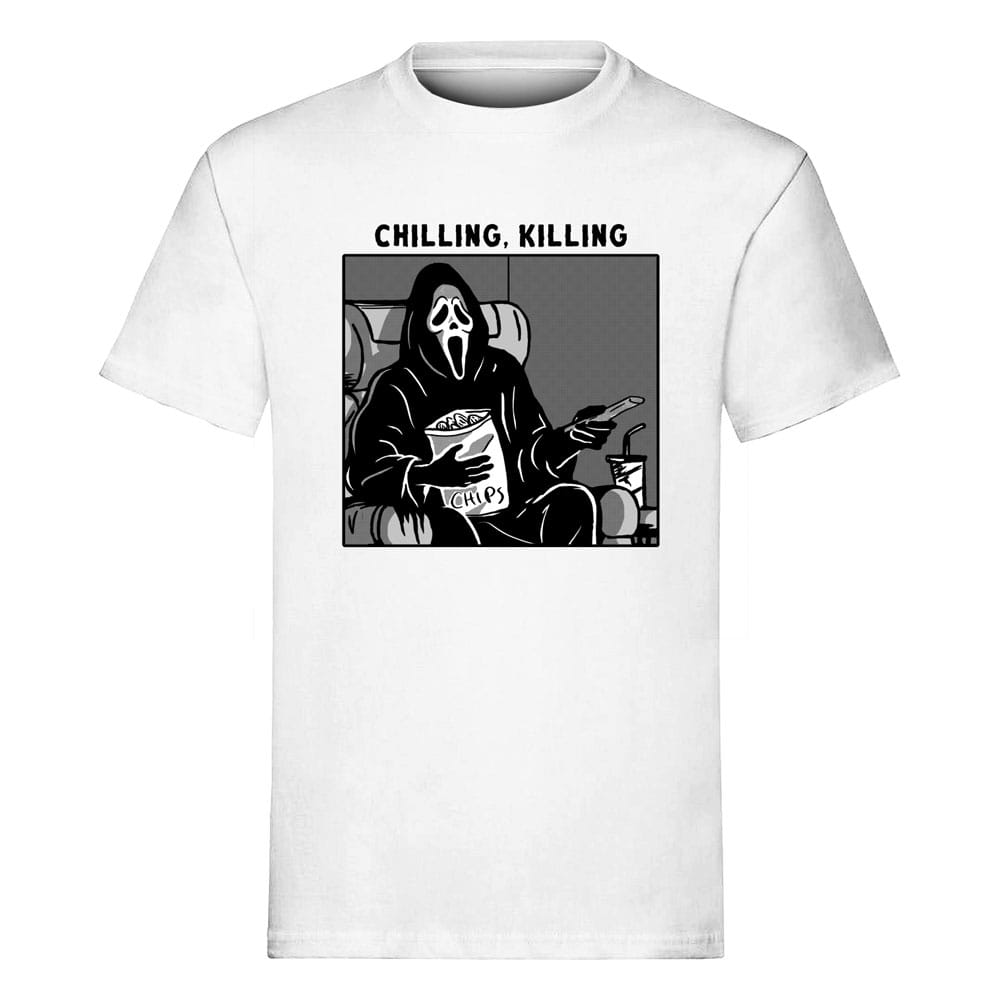 Scream T-Shirt auf Bestellung – Ghost Face – Gruselig, tödlich – Größe S