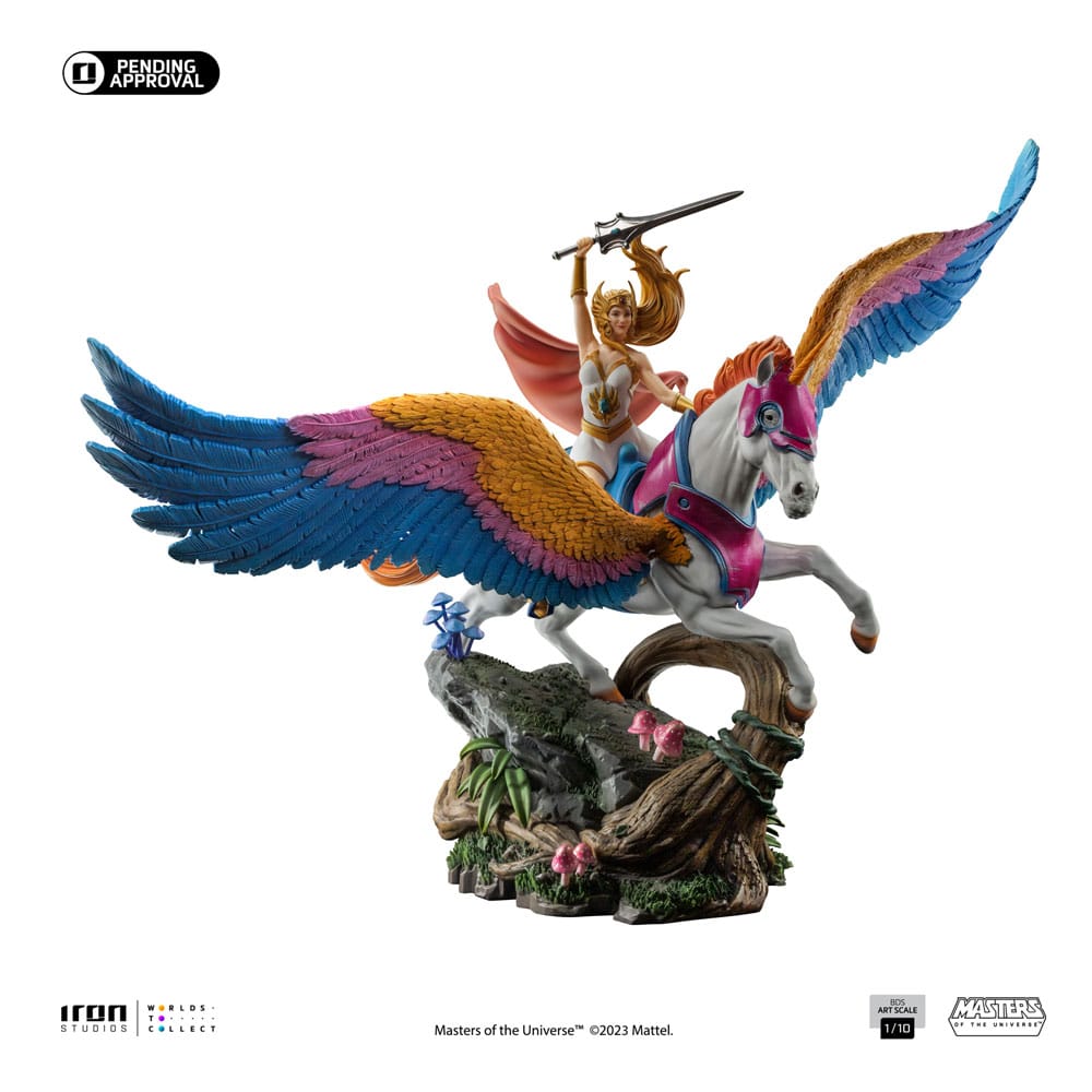SU ORDINAZIONE Masters of the Universe BDS Art Scale Statue 1/10 She-Ra and Swiftwind 42 cm
